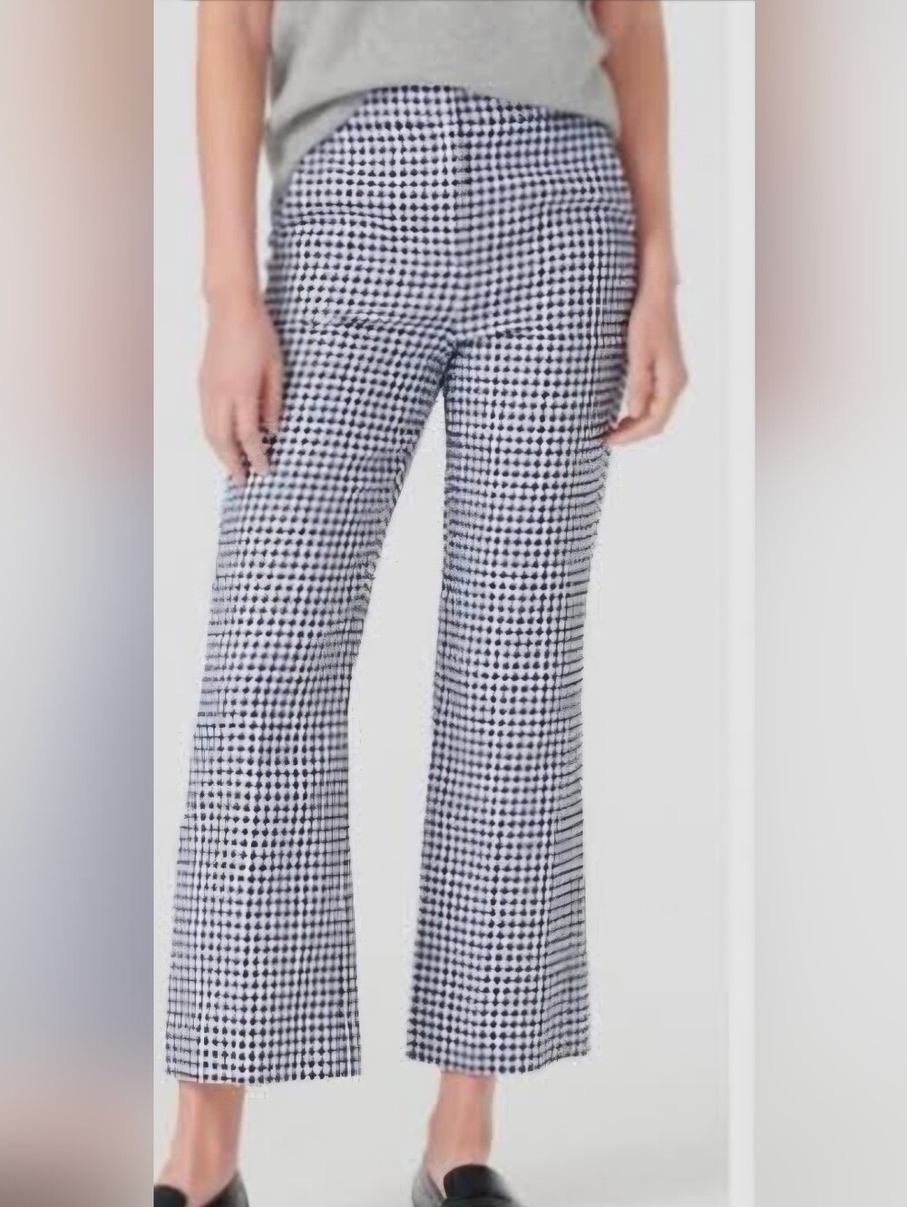 J. Crew Hayden Check Cropped Kick Flare Sz 8